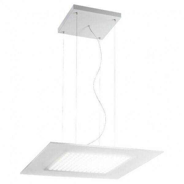 linea light lampada a sospensione quadrata dublight led m - bianco