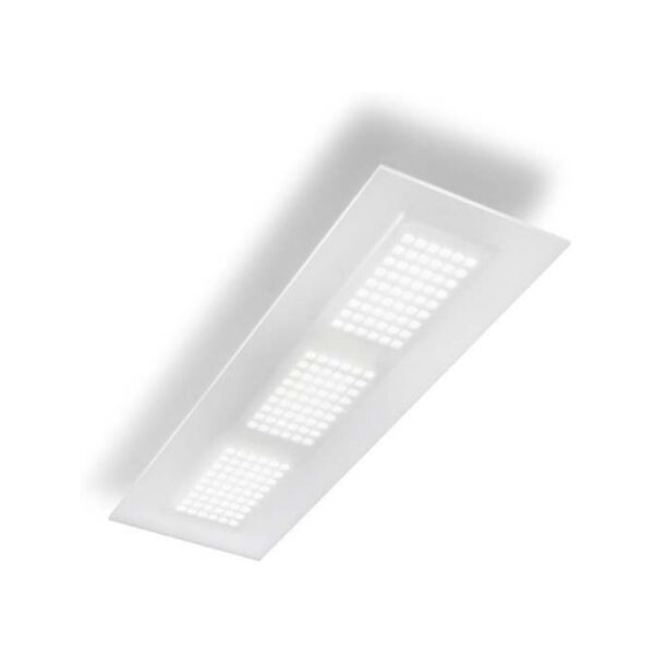 linea light plafoniera rettangolare dublight led l - bianco