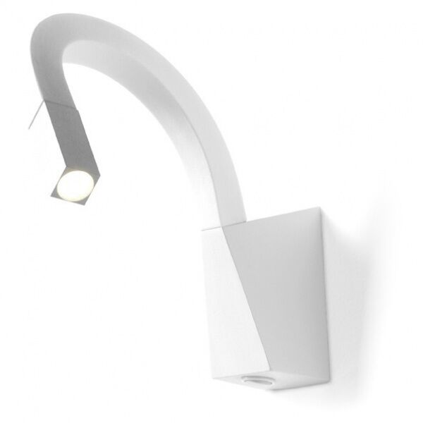 linea light lampada led snake per illuminazione comodino con interruttore - bianco