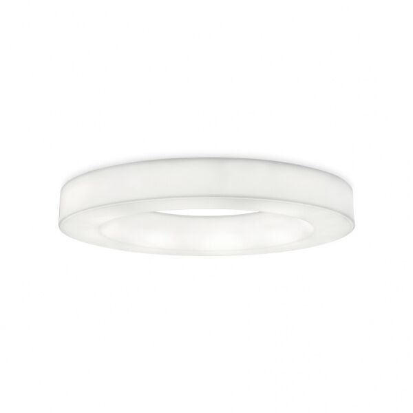 stilnovo saturn pl s led - plafoniera di design ad anello led - bianco