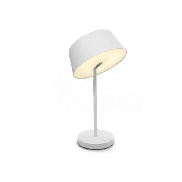 lampada da tavolo led con interruttore touch luce calda 7w diffusore inclinabile, colore bianca