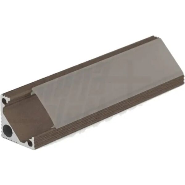 profilo angolare led 2mt corten per strip led alluminio cover opaca