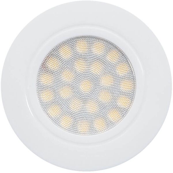 ultralux faro da incasso led 220v 4w, ip44, foro ø56mm - 60mm bianco