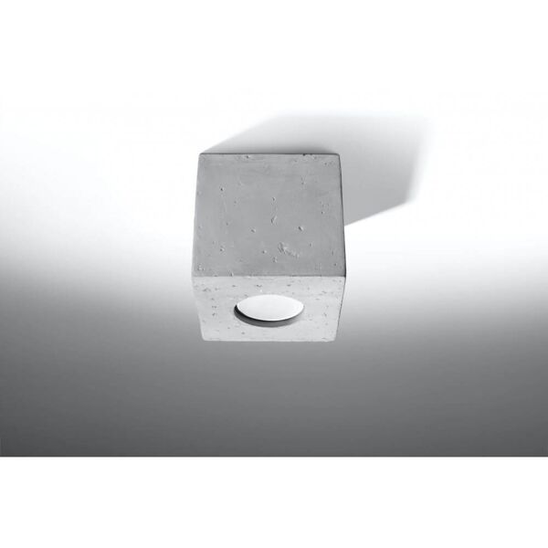 sollux plafoniera quad cemento da soffitto