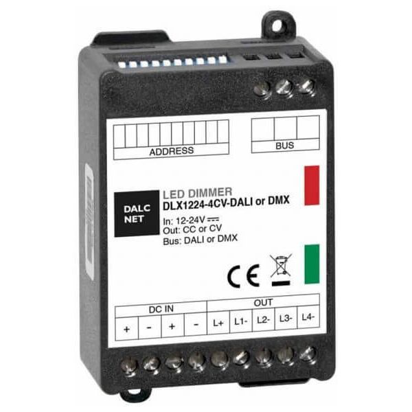 leddiretto controller/dimmer led 4 canali, 12/24vdc - rgb, rgbw - dali