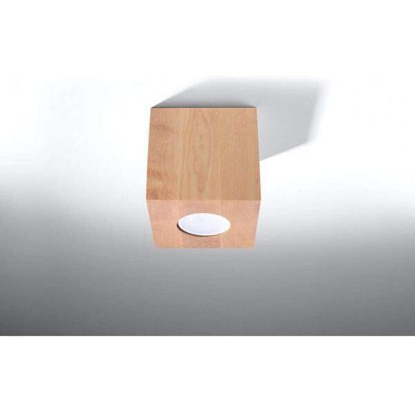 sollux plafoniera quad natural wood da soffitto