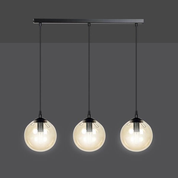 emibig lighting lampadario a sospensione cosmo 3 black miodowy