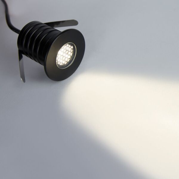 leddiretto faretto led 3w ip67 cree, anti-abbagliamento, nero - professional