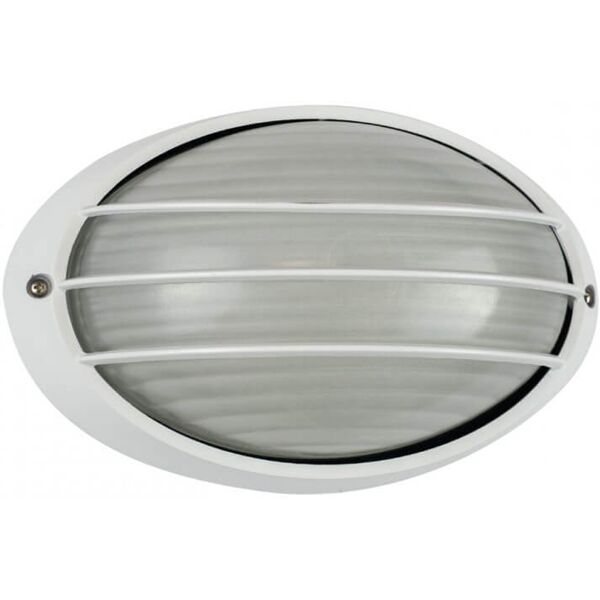 leddiretto plafoniera e27 ip54, bianca, 214x142mm