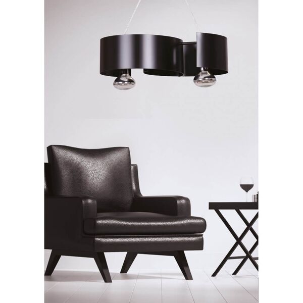 emibig lighting lampadario a sospensione vixon 2 black