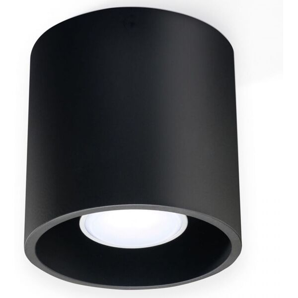 sollux plafoniera orbis 1 black da soffitto