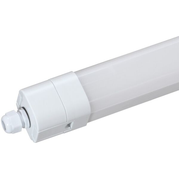 leddiretto plafoniera led stagna 150cm 48w, 120lm/w, ik08, ip66, cct, osram driver