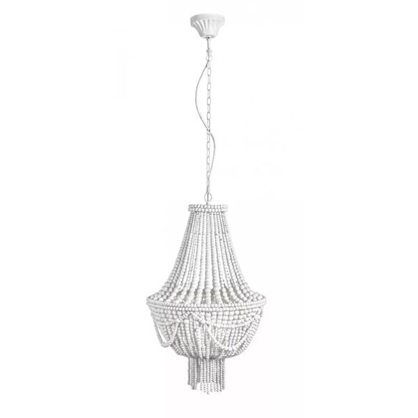 contemporary style lampadario corona 3luci gem bianco d40