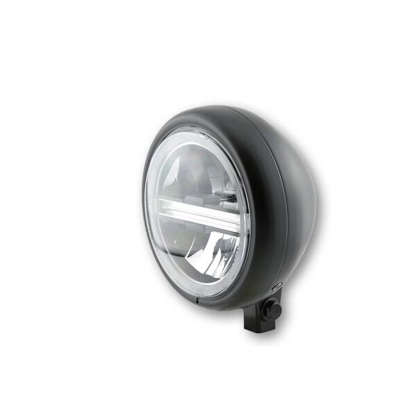 highsider 5 3/4 pollici led faretto pecos typ 6 con tfl, nero opaco nero