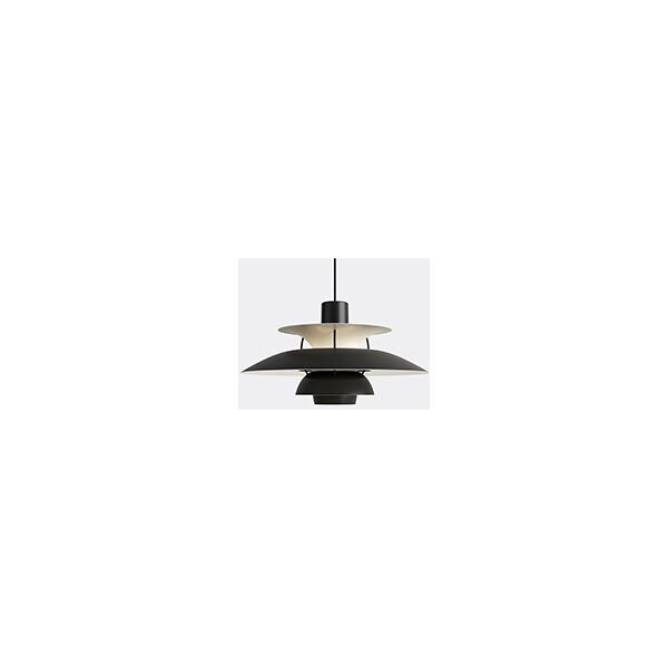 louis poulsen 'ph 5' pendant light, monochrome black, eu and uk plug