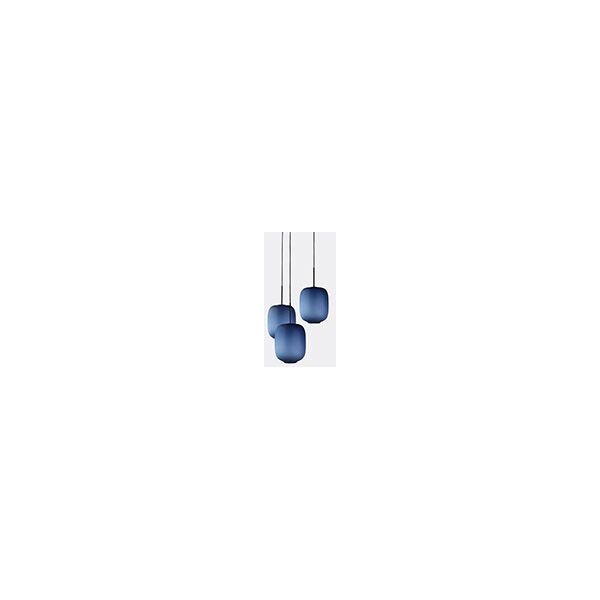 cappellini 'arya' three pendant lamp, blue, eu plug