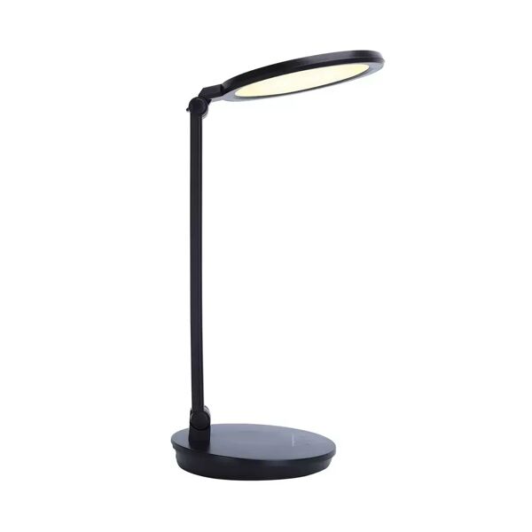 lampada da tavolo led circle nera 8w con ricarica usb dimmerabile con temperatura colore regolabile aigostar