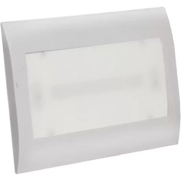 lampada di emergenza led argento 2,5w da incasso per scatola 503 bianco freddo 6500k wisdom