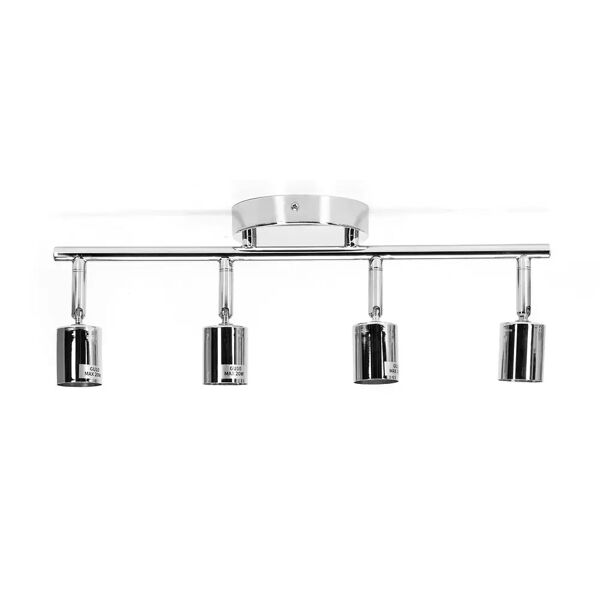 lampadario da soffitto quadriade argento 4 x gu10 orientabili aigostar