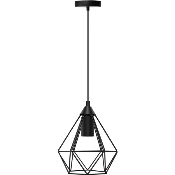 lampadario da soffitto sciva nero 1 x e27 aigostar