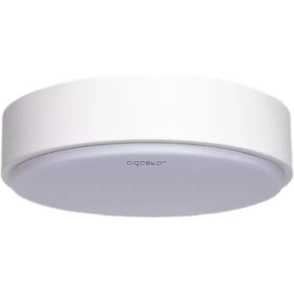 plafoniera led 12w cornice bianca rotonda bianco caldo 3000k aigostar