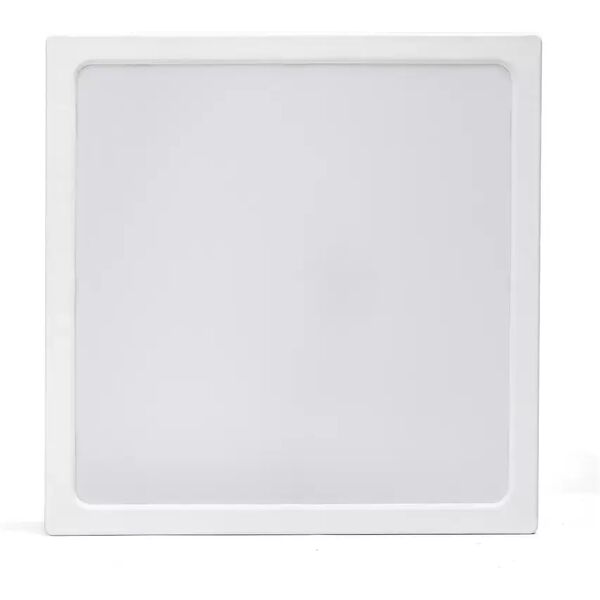 plafoniera led slim 24w bianca quadrata bianco caldo 3000k aigostar