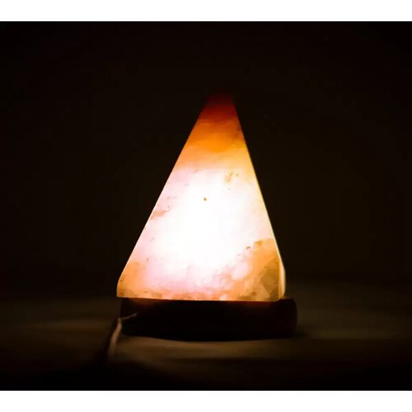 lampada di sale himalayano usb rosa naturale a forma di piramide 600gr ledleditalia