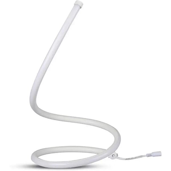 lampada da tavolo led spiral bianca 20w bianco caldo 3000k v-tac