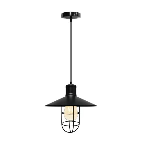 lampadario da soffitto industrial style net nero 1 x e27 novaline