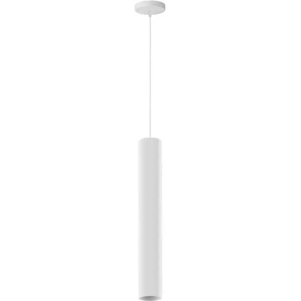 lampadario pendel tube 50 in metallo bianco a sospensione 1 x gu10 novaline