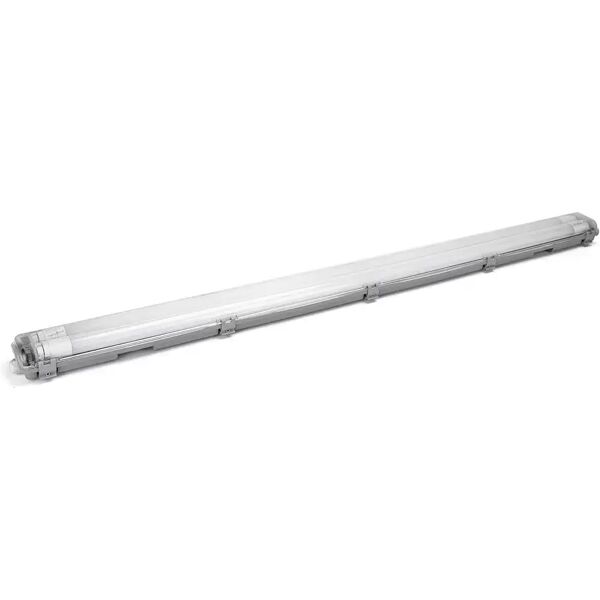 plafoniera stagna a 2 posti con tubi led g13 t8 inclusi da 120cm in plastica bianco freddo 6500k aigostar