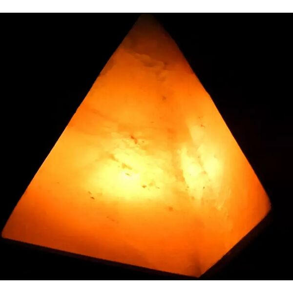 lampada di sale himalayano rosa naturale a forma di piramide 3-4kg ledleditalia