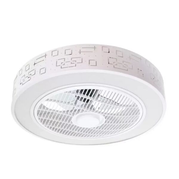 lampadario ventilatore da soffitto smart plus sticks 36w wi-fi illuminazione led regolabile con telecomando m ledme