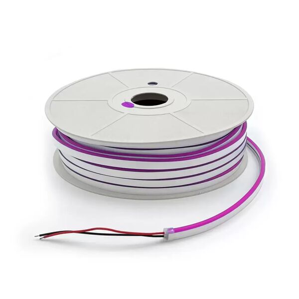 striscia led flessibile neon flex modellabile 12v 14w/m bobina 50 metri ip65 rosa m ledme
