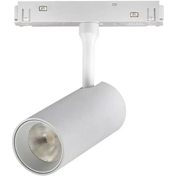 faretto led da binario magnetico 16mm 20w bianco orientabile bianco neutro 4000k m ledme