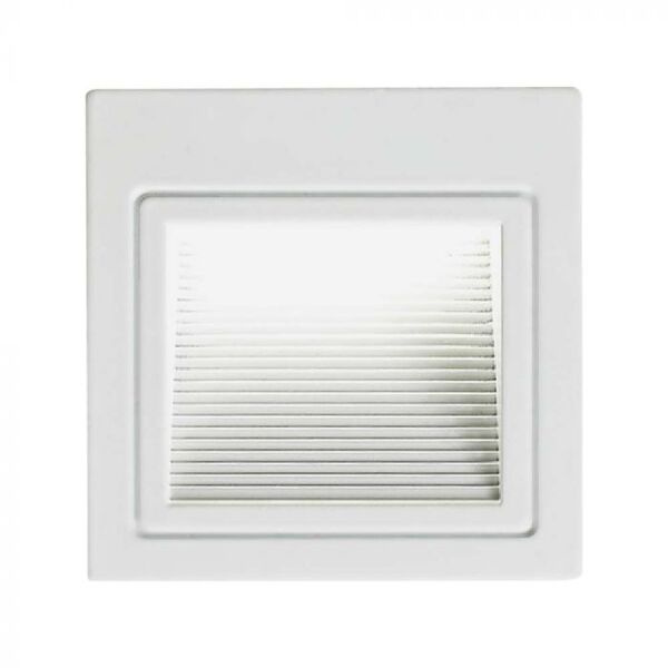 v-tac vt-1143 faretto led 3w segnapasso forma quadrato e montaggio ad incasso colore bianco 4000k ip20 - 121284