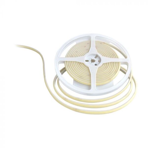 v-tac vt-cob 320 strip led cob impermeabile 5 metri 10w/m  24v 1000lm/m 3000k ip67 8mm - 23138