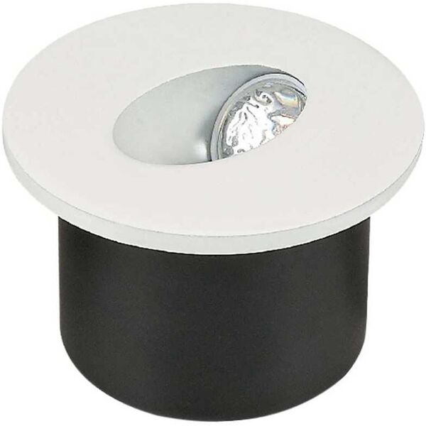 v-tac vt-1109 faretto led segnapasso da incasso rotondo colore bianco 3w luce bianco caldo 3000k - sku 211207