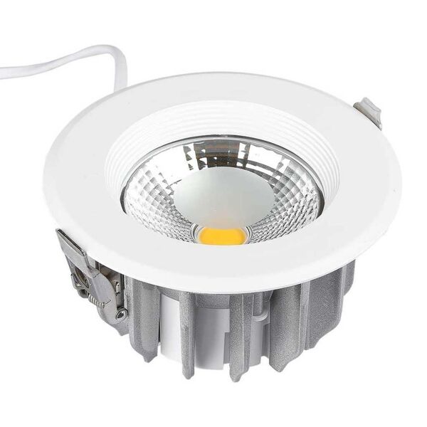 v-tac vt-26451 faretto led da incasso rotondo cob downlight 40w 105lm/w colore bianco luce 4500k sku 211279