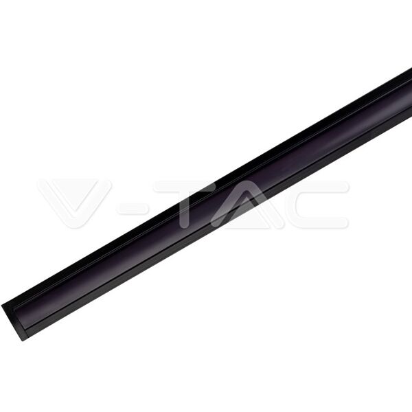 v-tac profilo in alluminio di colore nero 2mt per striscia led strip ad incasso sku 2875