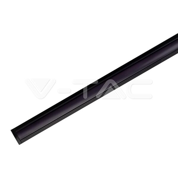 v-tac profilo in alluminio 2mt lineare colore nero per striscie led strip sku 2873