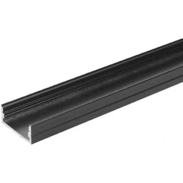 v-tac profilo in alluminio 2mt per striscia led strip colore nero installazione plafone sku 2876