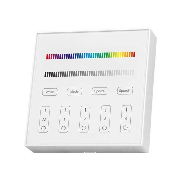 v-tac vt-2437 pannello di controllo strisce a led rgb+w smart dimmer wireless da parete touch wifi per controllo strip led sku 2917