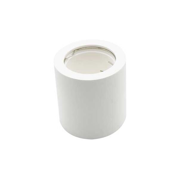 v-tac vt-727rd portafaretto led da soffitto rotondo in gesso bianco montaggio plafone per lampade gu10 / gu5.3 sku 3665