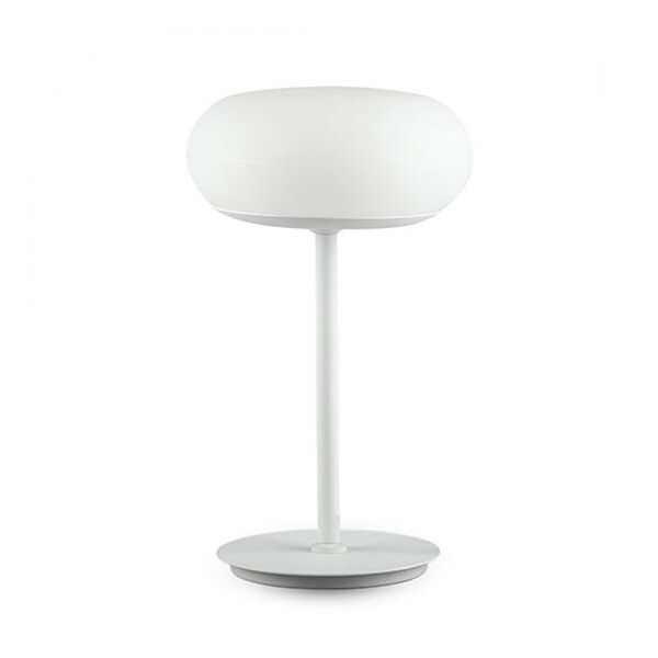 v-tac vt-7353 lampada da tavolo led 25w touch circolare opaca luce bianco caldo 3000k dimmerabile ip20 - sku 40081