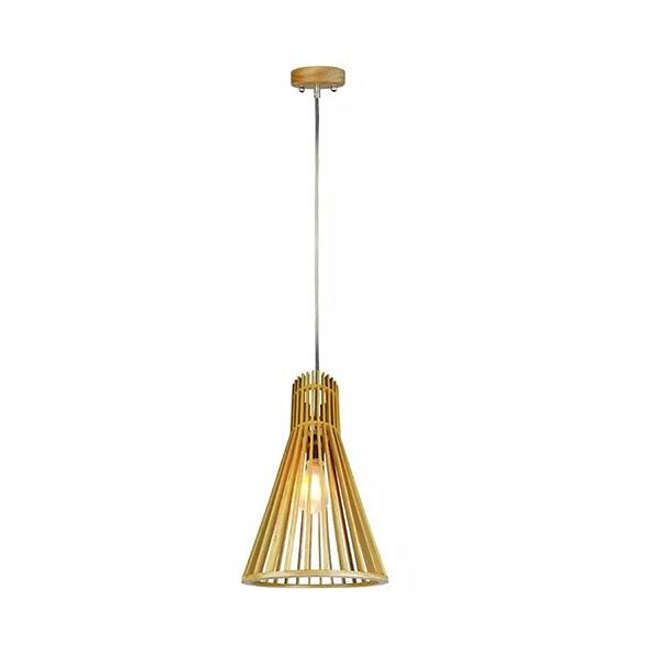 v-tac vt-2450 lampadario portalampada 1mt e27 in vero legno Ф250mm con cavo in gomma - sku 40521