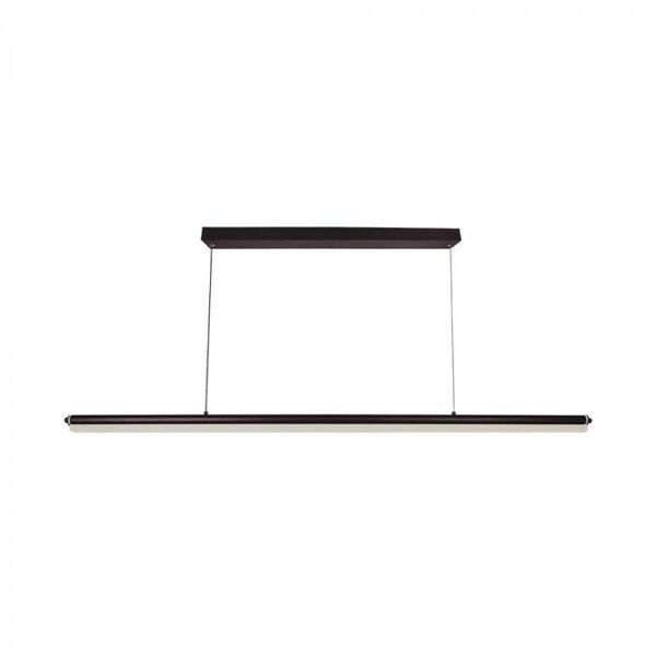 v-tac vt-7771 lampadario led 23w plafoniera design moderno applique sospeso rettangolare colore nero 120cm luce 4000k - 6943