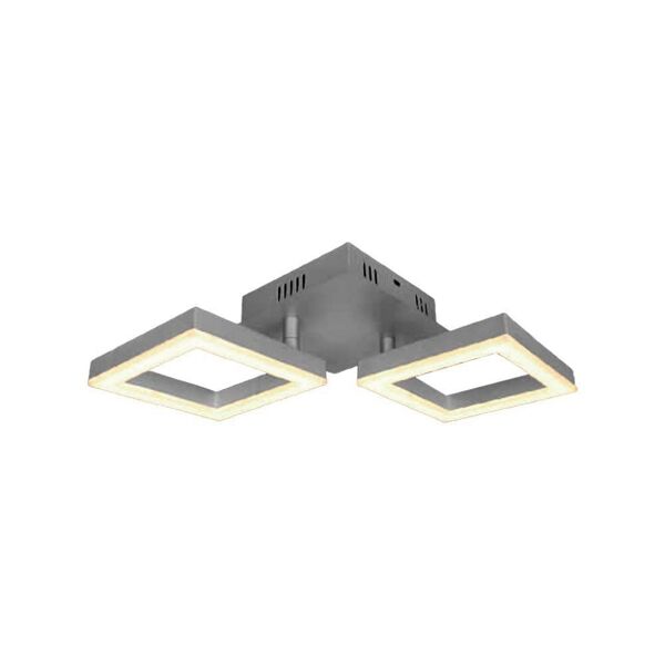 v-tac vt-7786 lampadario led plafoniera moderna con 2 cornici 14w in metallo colore grigio 3000k