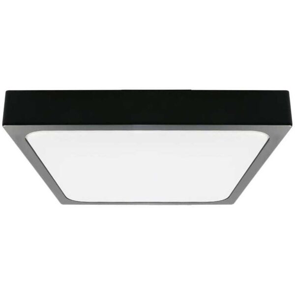 v-tac vt-8624b-sq plafoniera led 24w ip44 quadrata nera 360° design moderno 100lm/w 6500k - sku 7647