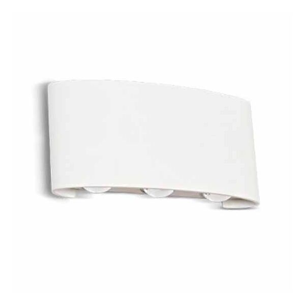 v-tac vt-846 lampada led cobx6pcs up/down da parete alluminio bianco wall light 3000k ip54 - sku 218613